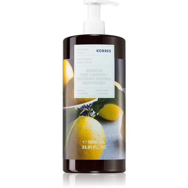 Korres Korres Basil Lemon osvežujoč gel za prhanje 1000 ml