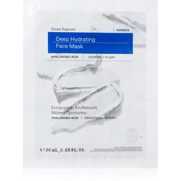Korres Korres Greek Yoghurt vlažilna tekstilna maska s probiotiki 20 ml