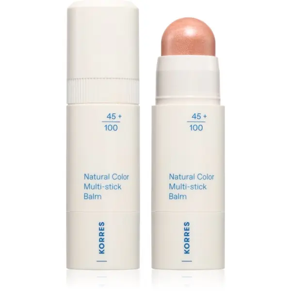 Korres Korres Natural Color Multi-Stick Balm večnamensko ličilo za ustnice in lica odtenek Glass Peach 4.5 g