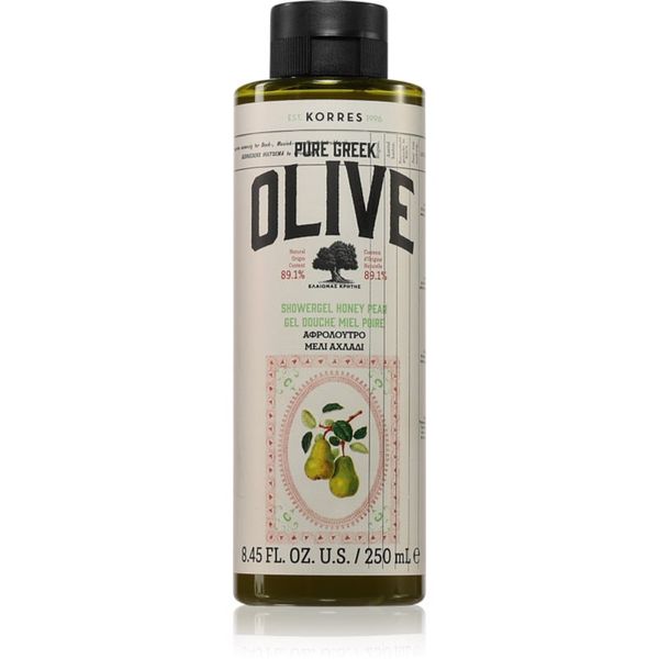 Korres Korres Pure Greek Olive & Honey Pear osvežujoč gel za prhanje 250 ml