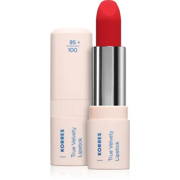 Korres Korres True Velvety Lipstick kremasta šminka s satenastim zaključkom odtenek Vivid Red 3 g