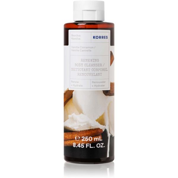 Korres Korres Vanilla & Cinnamon nežni gel za prhanje 250 ml