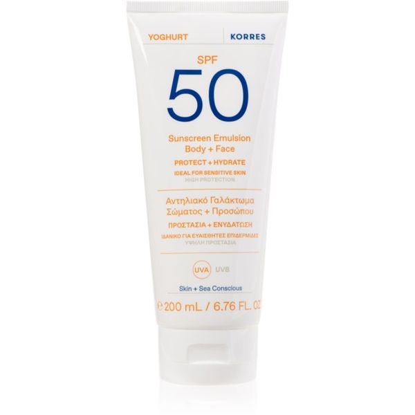 Korres Korres Yoghurt emulzija za sončenje z vlažilnim učinkom SPF 50 200 ml