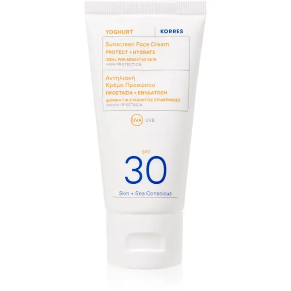 Korres Korres Yoghurt Sunscreen krema za sončenje za obraz z visoko UV zaščito SPF 30 50 ml