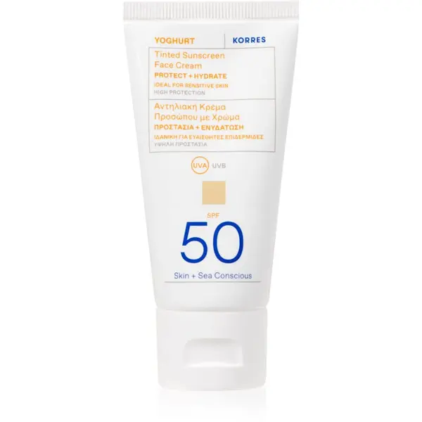 Korres Korres Yoghurt Tinted Sunscreen vlažilna tonirana krema SPF 50 50 ml