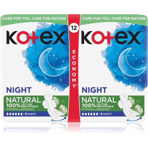 Kotex Kotex Natural Night vložki 12 kos