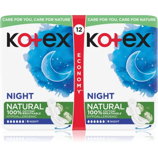 Kotex Kotex Natural Night vložki 12 kos