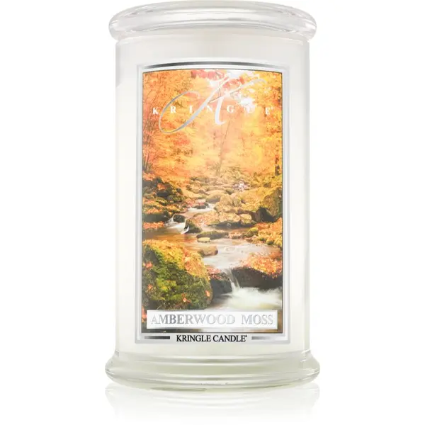 Kringle Candle Kringle Candle Amberwood Moss dišeča sveča 624 g