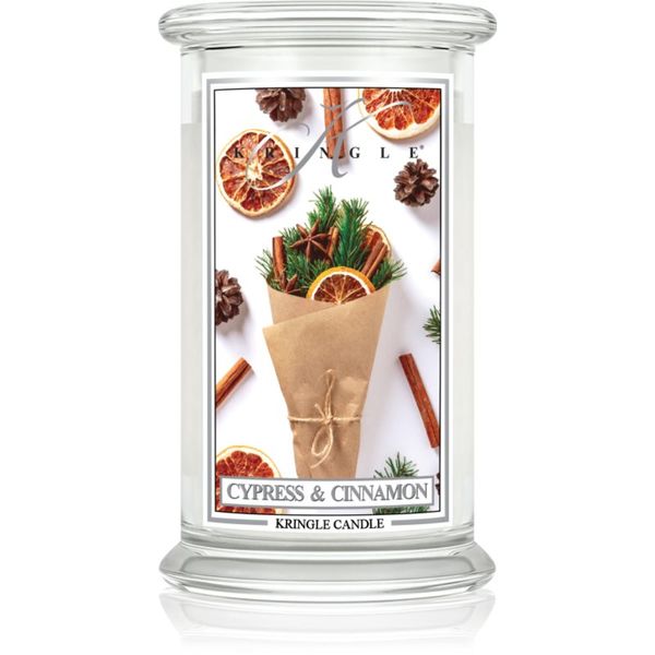 Kringle Candle Kringle Candle Cypress & Cinnamon dišeča sveča 624 g