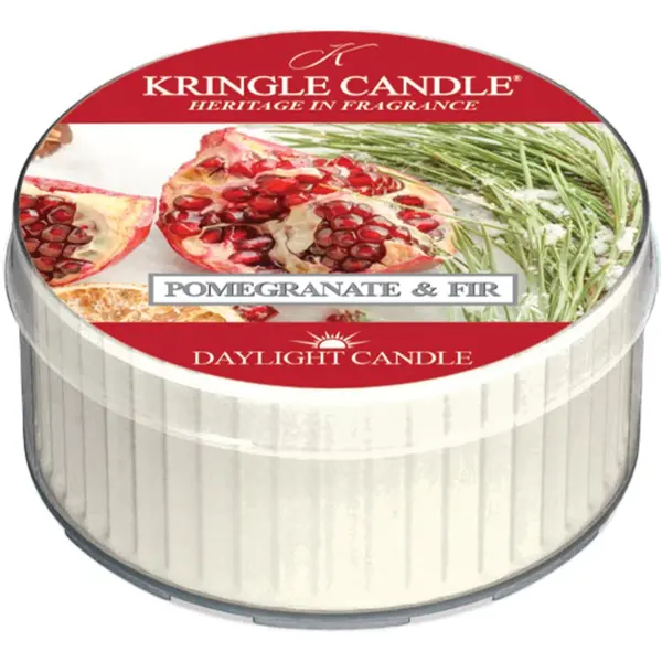 Kringle Candle Kringle Candle Pomegranate & Fir Daylight čajna sveča 42 g