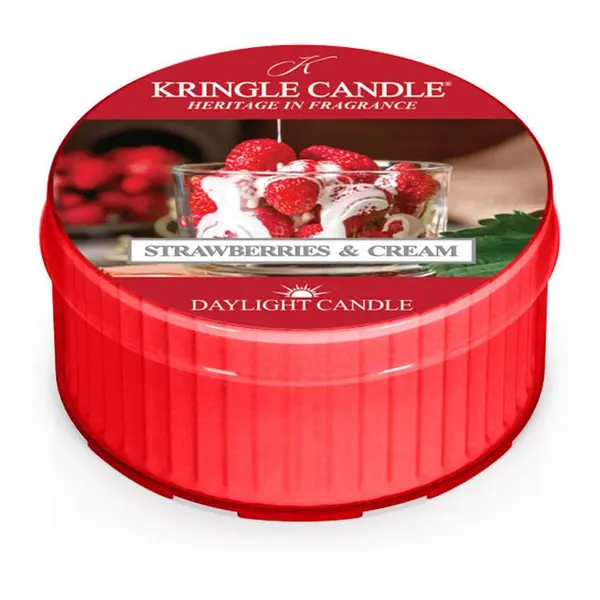 Kringle Candle Kringle Candle Strawberries & Cream čajna sveča 42 g