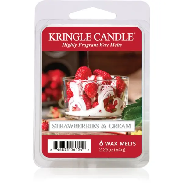 Kringle Candle Kringle Candle Strawberries & Cream vosek za aroma lučko 64 g