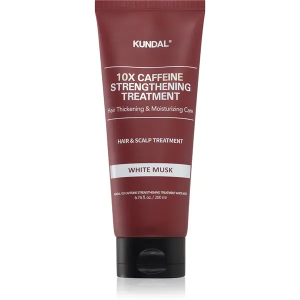 KUNDAL KUNDAL Caffeine 10X White Musk krepilna nega za lomljive in izčrpane lase 200 ml
