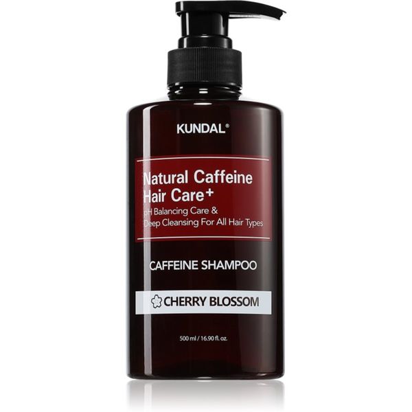 KUNDAL KUNDAL Caffeine Shampoo Cherry Blossom naravni šampon proti izpadanju las 500 ml