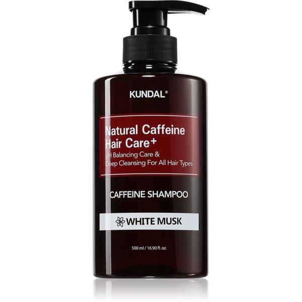 KUNDAL KUNDAL Caffeine Shampoo White Musk naravni šampon proti izpadanju las 500 ml