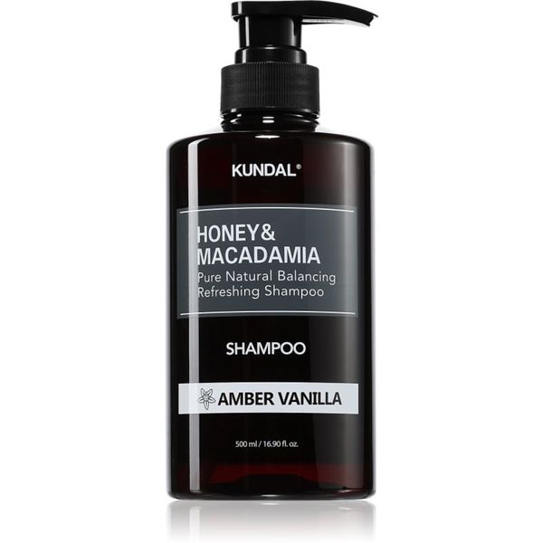 KUNDAL KUNDAL Honey & Macadamia Amber Vanilla naravni šampon za suhe in poškodovane lase 500 ml