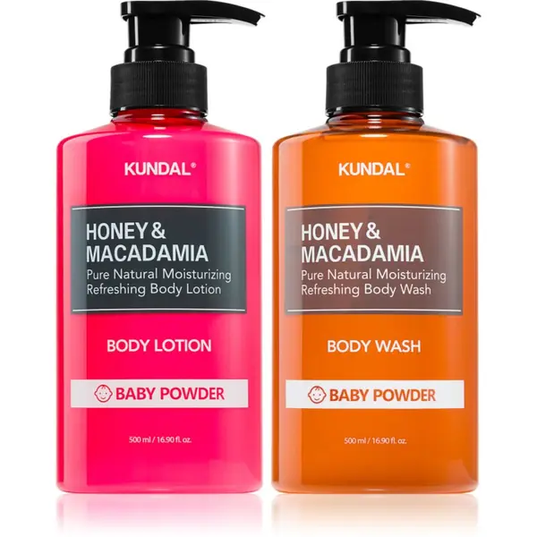 KUNDAL KUNDAL Honey & Macadamia Baby Powder set za telo