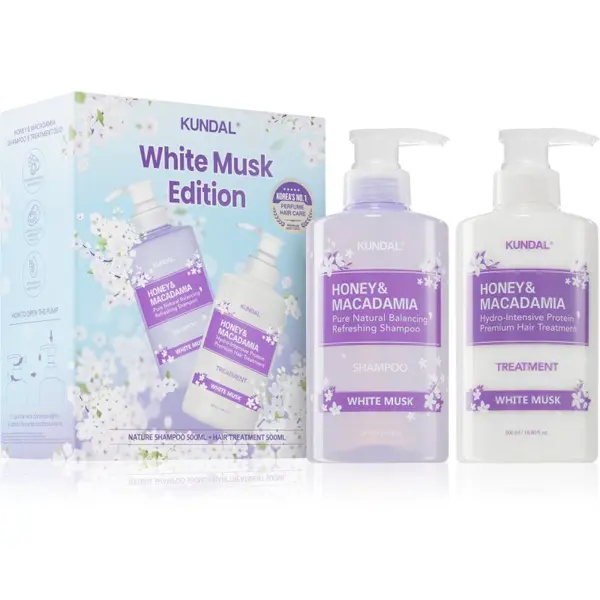 KUNDAL KUNDAL Honey & Macadamia White Musk darilni set za lase