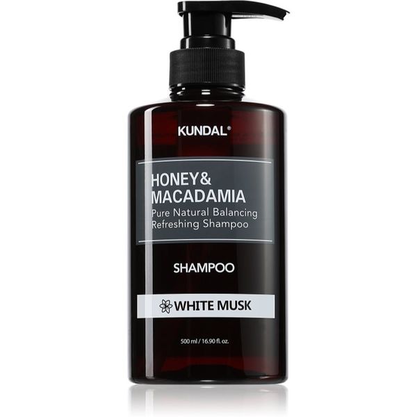 KUNDAL KUNDAL Honey & Macadamia White Musk naravni šampon za suhe in poškodovane lase 500 ml
