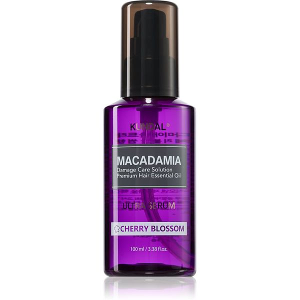 KUNDAL KUNDAL Macadamia Ultra Serum Cherry Blossom regeneracijski oljast serum za poškodovane lase 100 ml