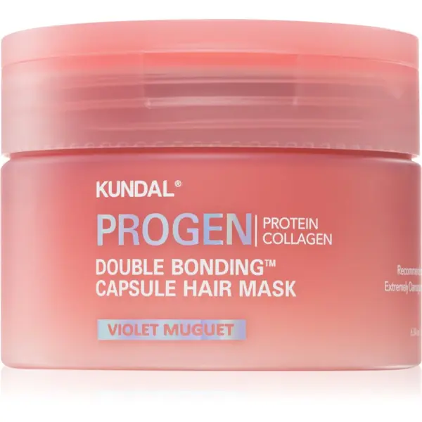KUNDAL KUNDAL Progen Double Bonding Capsule Hair Mask obnovitvena maska za poškodovane lase z vonjem Violet Muguet 180 g