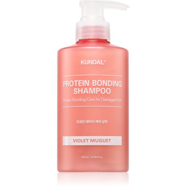 KUNDAL KUNDAL Protein Bonding Care Shampoo hranilni šampon za suhe in poškodovane lase z vonjem Violet Muguet 500 ml