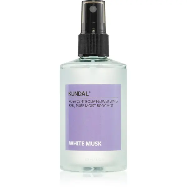 KUNDAL KUNDAL Pure Moist Body Mist White Musk meglica za telo s pomirjajočim učinkom 128 ml