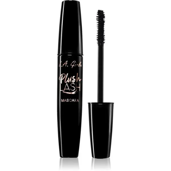 L.A. Girl Cosmetics L.A. Girl Cosmetics Plush Lash maskara za volumen in privihanje trepalnic odtenek Blackest Black 10 g