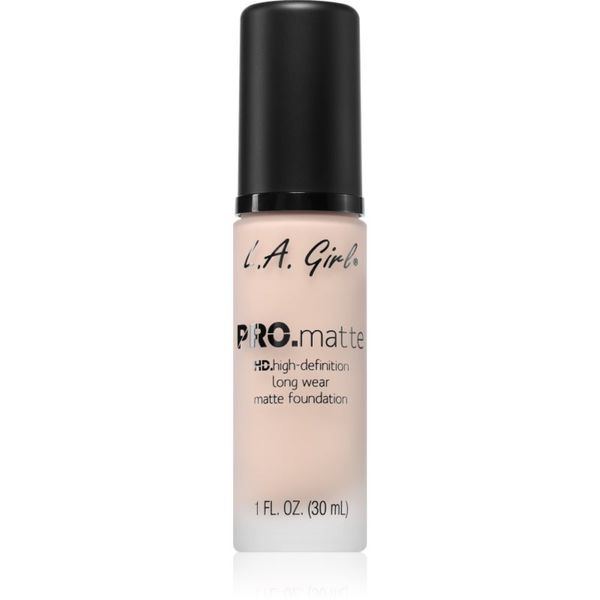 L.A. Girl Cosmetics L.A. Girl Cosmetics PRO. Matte HD dolgoobstojen tekoči puder z mat učinkom odtenek Ivory 30 ml