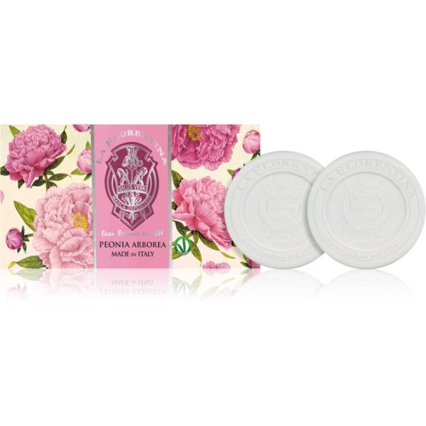 La Florentina La Florentina Arboreal Peony Sculpted Soap Set naravno trdo milo potonika 2x115 g