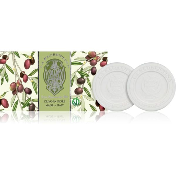 La Florentina La Florentina Olive Flowers Sculpted Soap naravno trdo milo Olive Leaf Extract 2x115 g