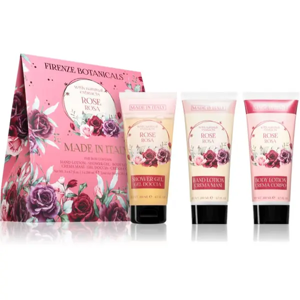 La Florentina La Florentina Rose Hand Cream, Shower Gel and Body Lotion darilni set