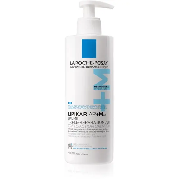 La Roche-Posay La Roche-Posay Lipikar AP+Max Balm negovalni balzam za telo za zelo občutljivo suho in atopično kožo 400 ml