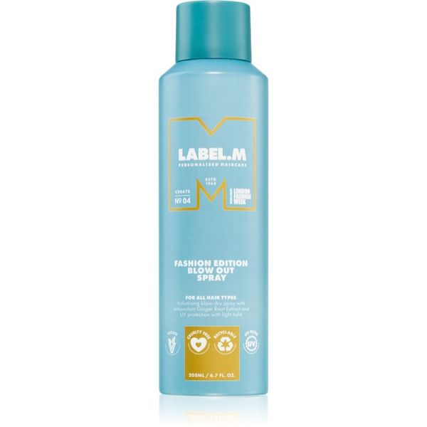 label.m label.m Fashion Edition pršilo za uporabo med sušenjem las za naravno prožnost in volumen 200 ml