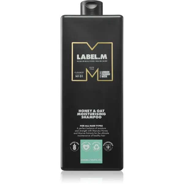 label.m label.m Honey & Oat vlažilni šampon za vsakodnevno uporabo 1000 ml