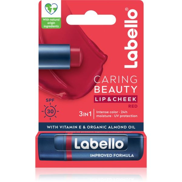 Labello Labello Caring Beauty balzam za ustnice za toniranje odtenek Red 4.8 g