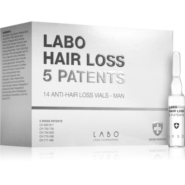 Labo Hair Loss Labo Hair Loss 5 Patents intenzivni tretma proti izpadanju las za moške 14x3,5 ml