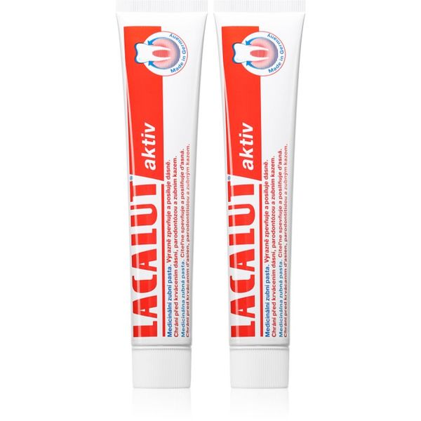 Lacalut Lacalut Aktiv zobna pasta proti paradontozi 2x75 ml