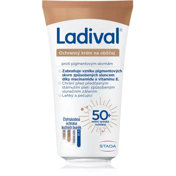 Ladival Ladival Anti-Pigment Spots zaščitna krema za obraz z vitaminom E SPF 50+ 50 ml