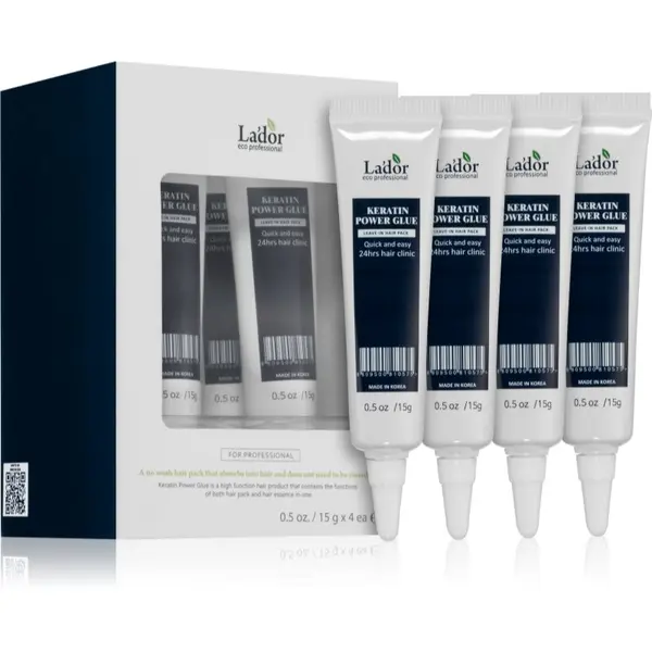 La'dor La'dor Keratin Power Glue nega las brez spiranja s keratinom 4x15 g