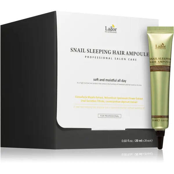 La'dor La'dor Snail Sleeping Hair Ampoule nočne ampule za zdrave in lepe lase 20x20 ml