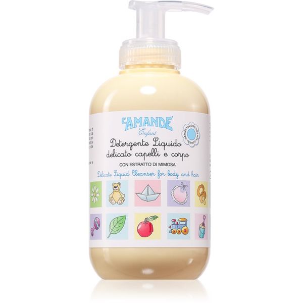 L'Amande L'Amande Baby Delicate Liquid Detergent šampon in gel za prhanje za otroke 250 ml