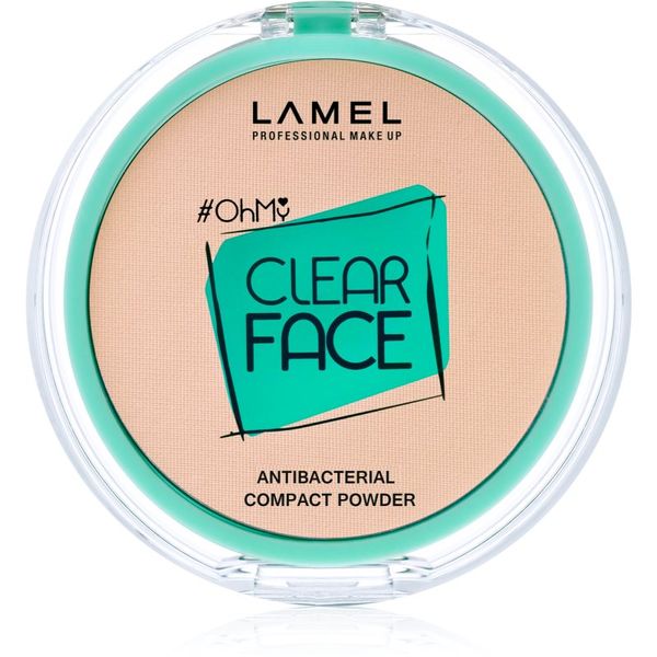 LAMEL LAMEL OhMy Clear Face kompaktni puder z antibakterijskim dodatkom odtenek 401 Light Natural 6 g