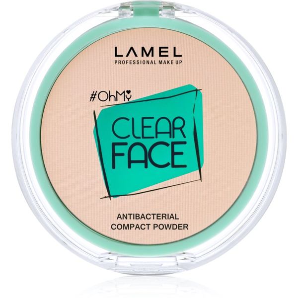 LAMEL LAMEL OhMy Clear Face kompaktni puder z antibakterijskim dodatkom odtenek 405 Sand Beige 6 g