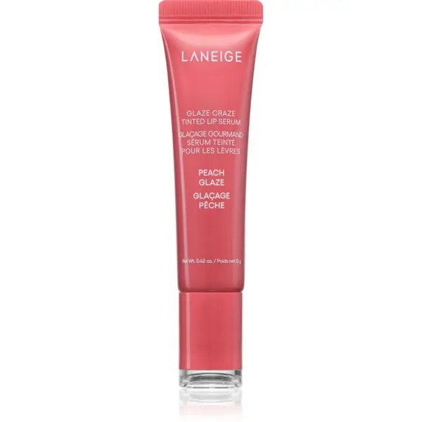 LANEIGE LANEIGE Glaze Craze Tinted Lip Serum tonirani balzam za ustnice odtenek Peach Glaze 12 g