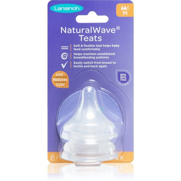 Lansinoh Lansinoh NaturalWave cucelj za stekleničko Medium 2 kos