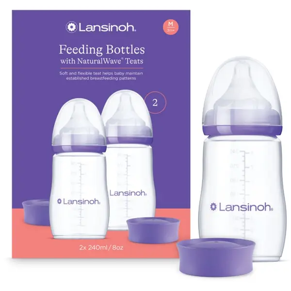 Lansinoh Lansinoh NaturalWave steklenička za dojenčke Medium 2x240 ml