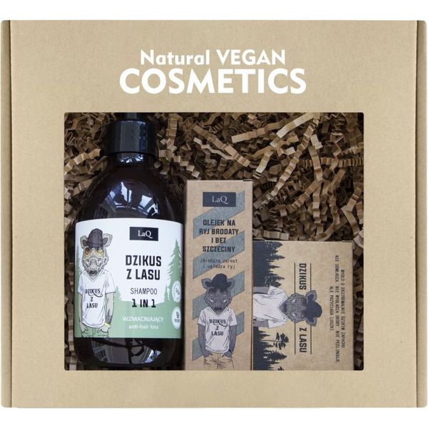 LaQ LaQ Boar From Forest božični darilni set za kožo, lase in brado