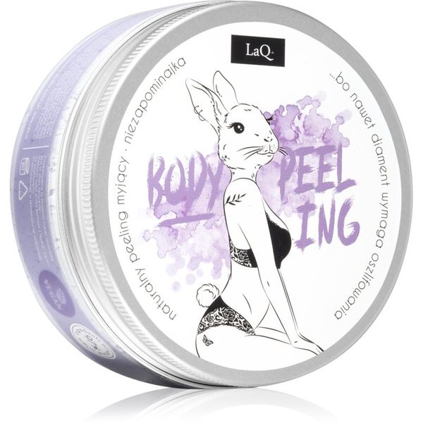 LaQ LaQ Bunny Forget-Me-Not sladkorni piling za nežno čiščenje in prehrano kože 220 g