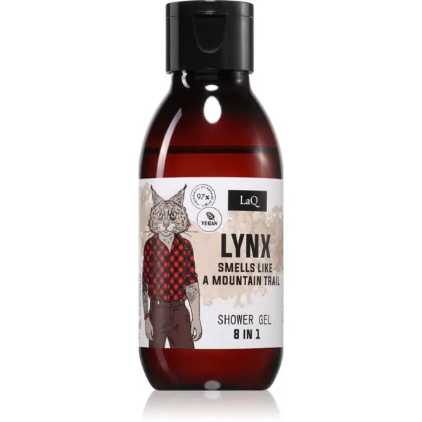 LaQ LaQ Lynx From Mountain svež gel za prhanje 8 v 1 100 ml